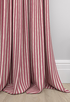 Vintage Stripe, Bowler Red - Made to Measure Curtains
